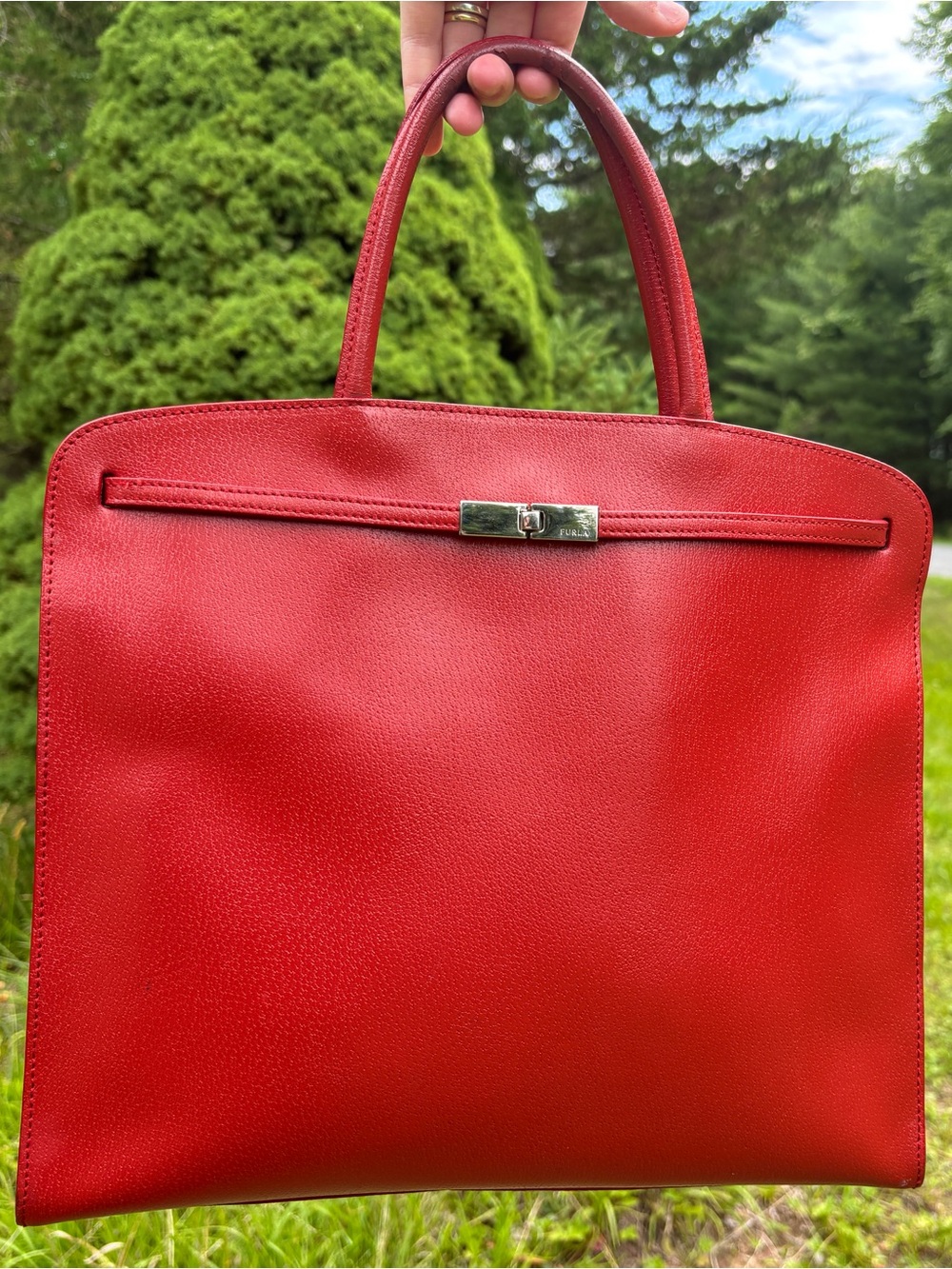 Furla Leather Crossbody Tote Bag - Picture 16 of 17